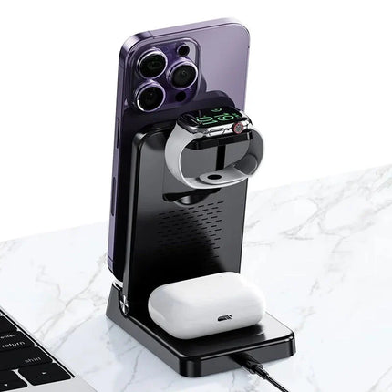 Budzik z ładowarką indukcyjną do telefonu