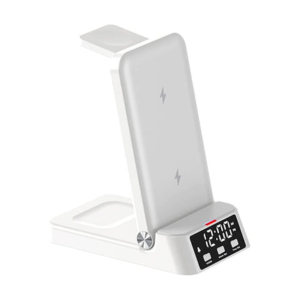 Składana ładowarka indukcyjna z budzikiem