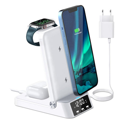 Składana ładowarka indukcyjna z budzikiem