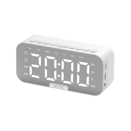 Budzik z głośnikiem Bluetooth i radiem