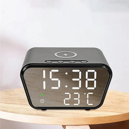 Budzik z ładowarką bezprzewodową Qi