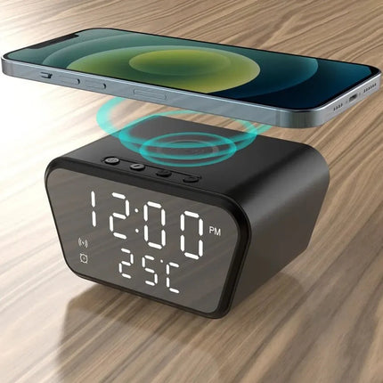 Budzik z ładowarką bezprzewodową Qi