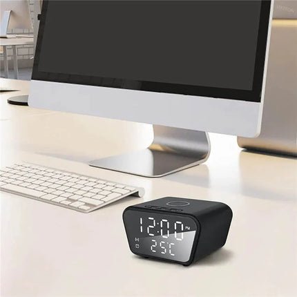 Budzik z ładowarką bezprzewodową Qi