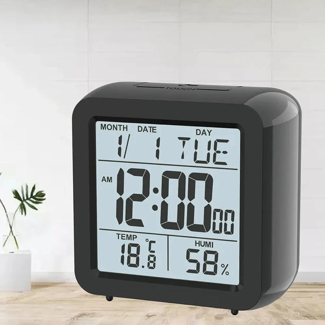 Budzik podróżny z datą i temperaturą
