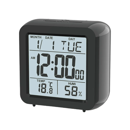 Budzik podróżny z datą i temperaturą