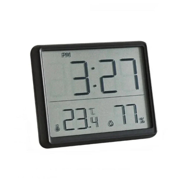 Płaski budzik turystyczny z termometrem