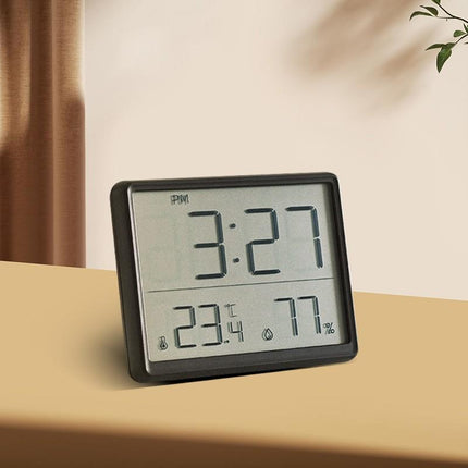 Płaski budzik turystyczny z termometrem