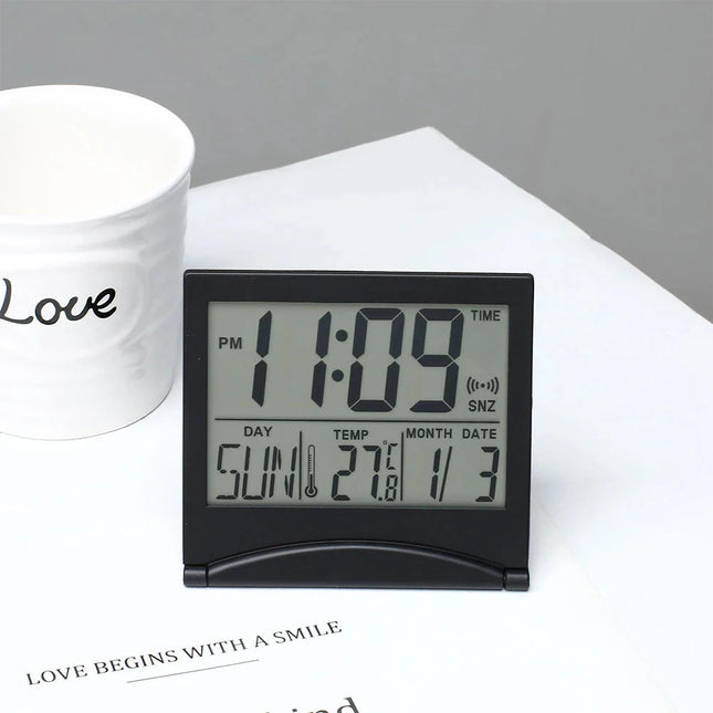 Mały składany budzik cyfrowy podróżny