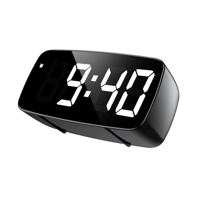 Nowoczesny budzik cyfrowy LED na baterie