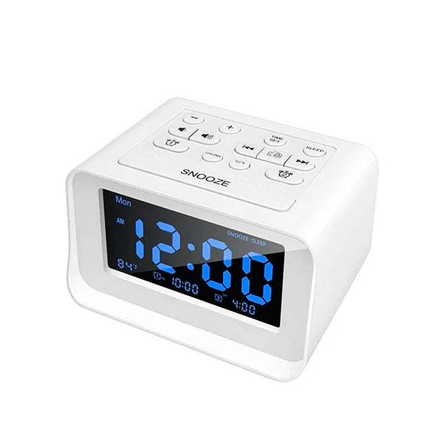Nowoczesny radiobudzik cyfrowy z radiem FM