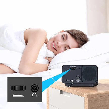 Nowoczesny radiobudzik cyfrowy z radiem FM