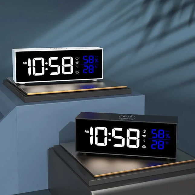 Budzik elektroniczny z dużym czytelnym wyświetlaczem