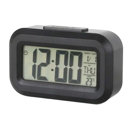 Mały budzik cyfrowy LCD z podświetleniem