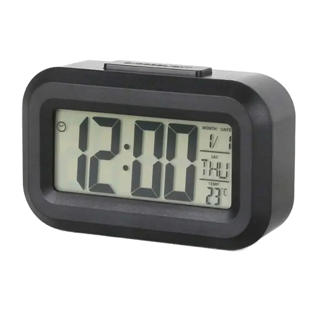 Mały budzik cyfrowy LCD z podświetleniem