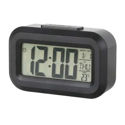 Mały budzik cyfrowy LCD z podświetleniem