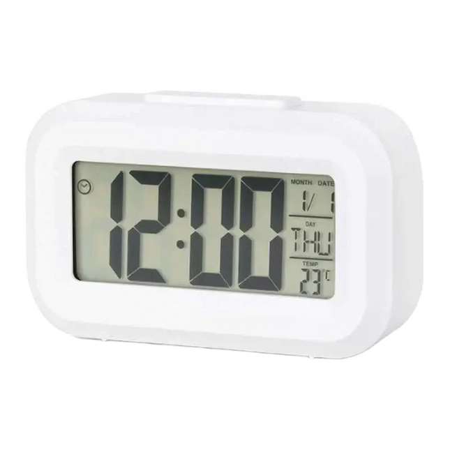 Mały budzik cyfrowy LCD z podświetleniem