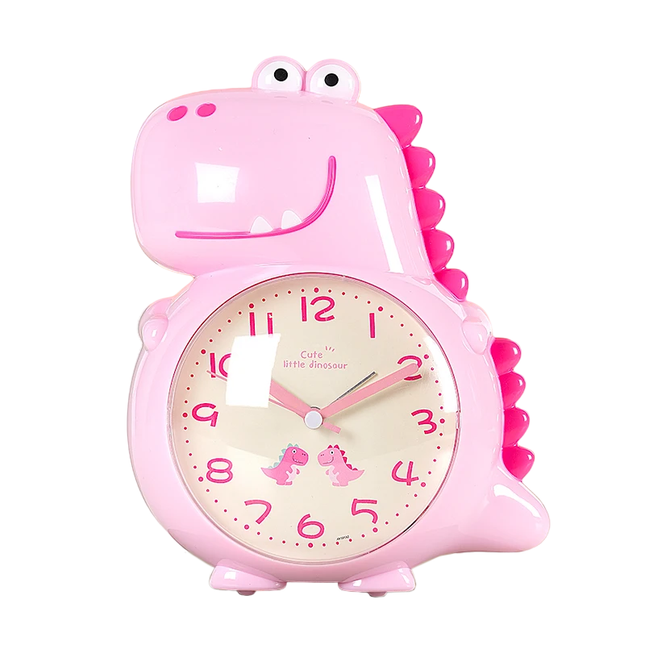 Różowy budzik dinozaur dla dziewczynki