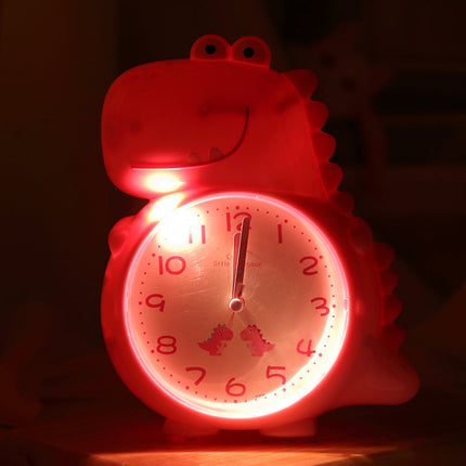 Różowy budzik dinozaur dla dziewczynki