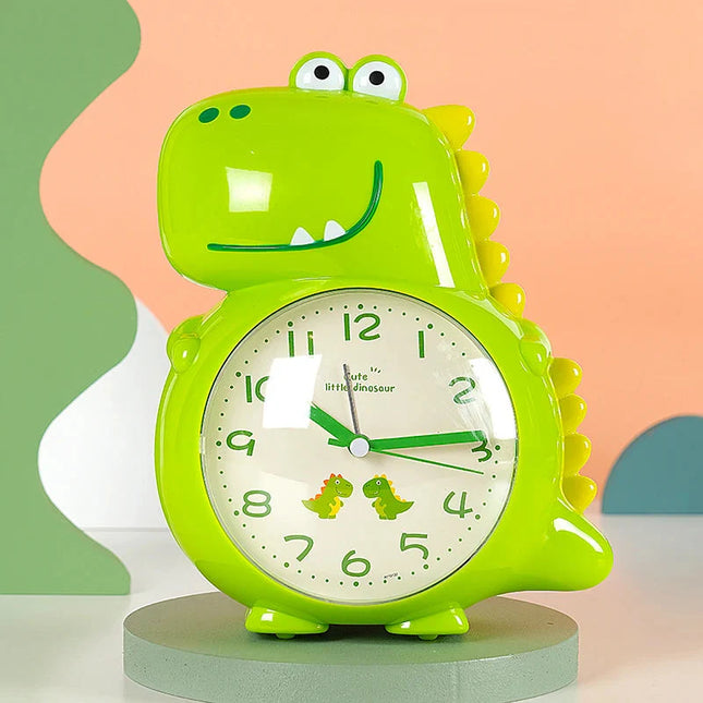 Dziecięcy budzik wskazówkowy z dinozaurem