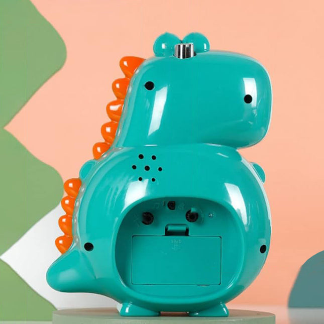 Dziecięcy budzik wskazówkowy z dinozaurem