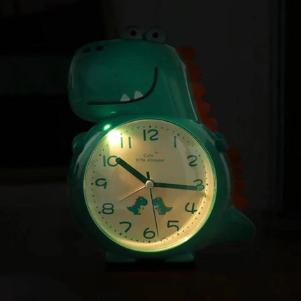 Dziecięcy budzik wskazówkowy z dinozaurem