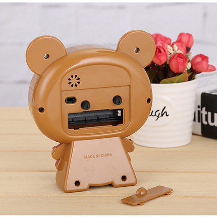 Analogowy budzik dla dziecka miś