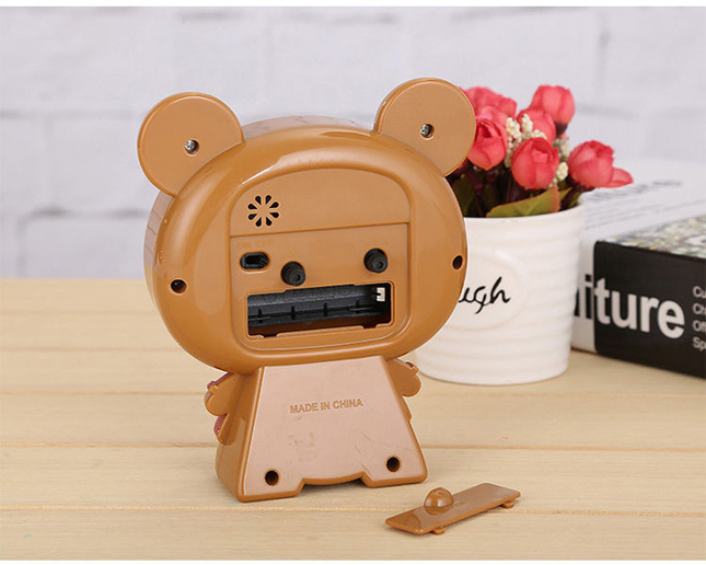 Analogowy budzik dla dziecka miś