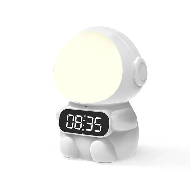 Dziecięcy budzik astronauta z lampką nocną