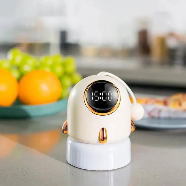 Dziecięcy budzik rakieta z lampką nocną