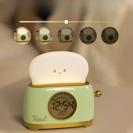 Budzik toster z lampką nocną LED