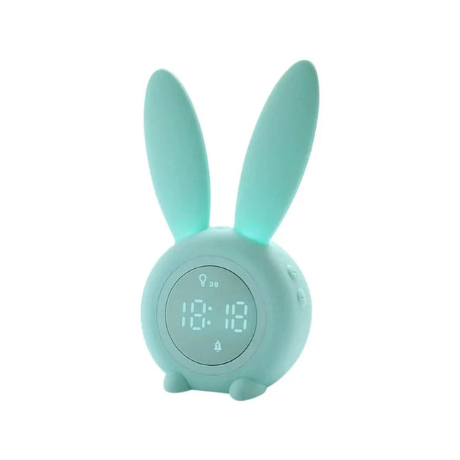 Cyfrowy budzik królik z podświetlanymi uszami