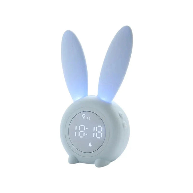 Cyfrowy budzik królik z podświetlanymi uszami