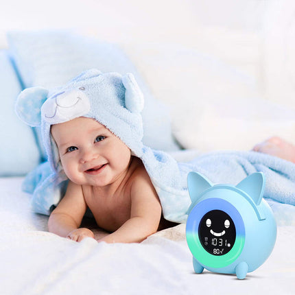 Cyfrowy budzik kotek z lampką nocną