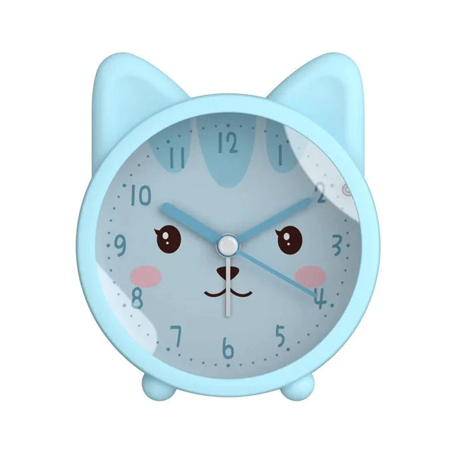 Analogowy budzik dla dziewczynki w kształcie kota