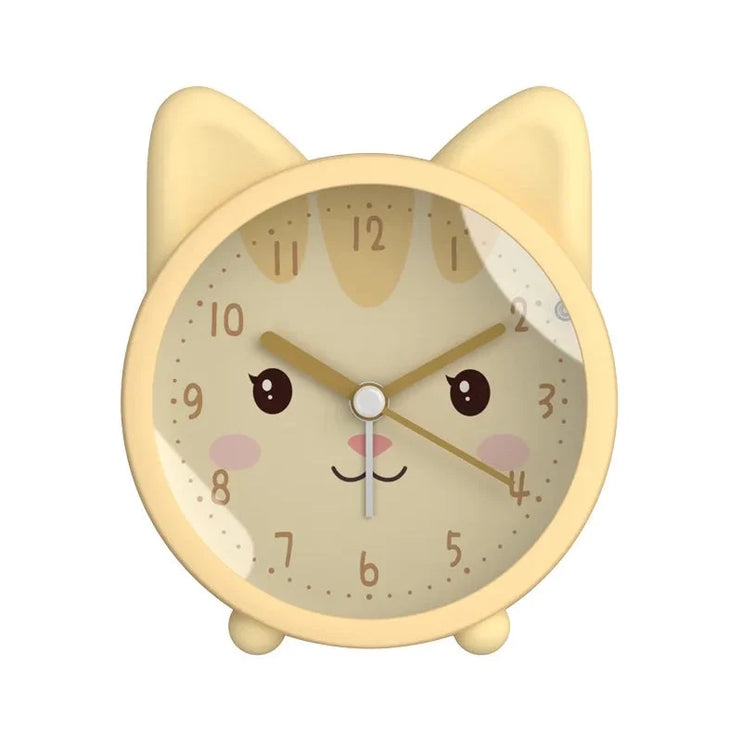 Analogowy budzik dla dziewczynki w kształcie kota