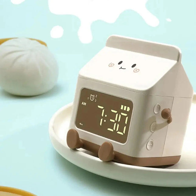 Uroczy budzik lampka w kształcie mleka
