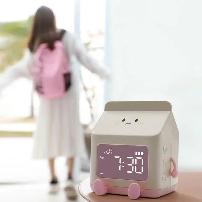 Uroczy budzik lampka w kształcie mleka