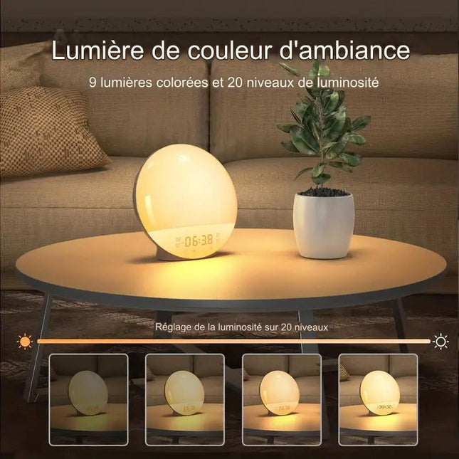 Inteligentny budzik świetlny z radiem FM