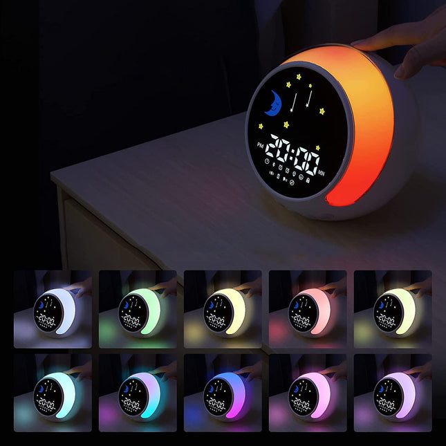 Lampka nocna budzik dla niemowlaka