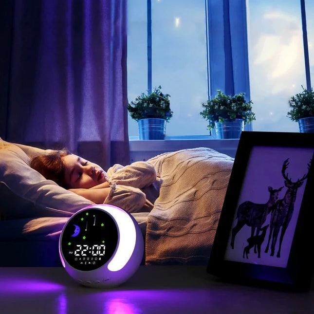 Lampka nocna budzik dla niemowlaka