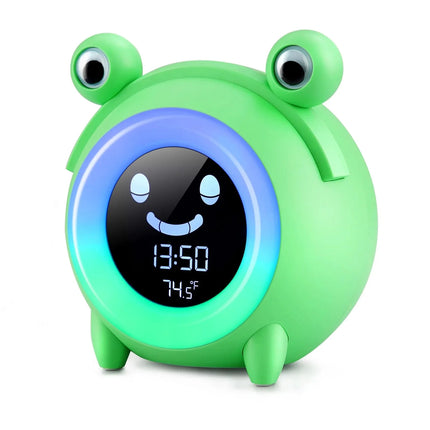 Zielony budzik żabka trener snu