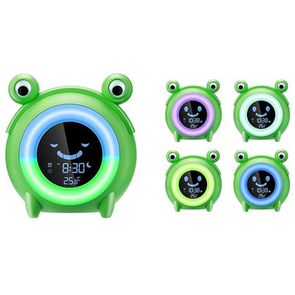 Zielony budzik żabka trener snu