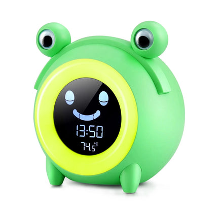 Zielony budzik żabka trener snu