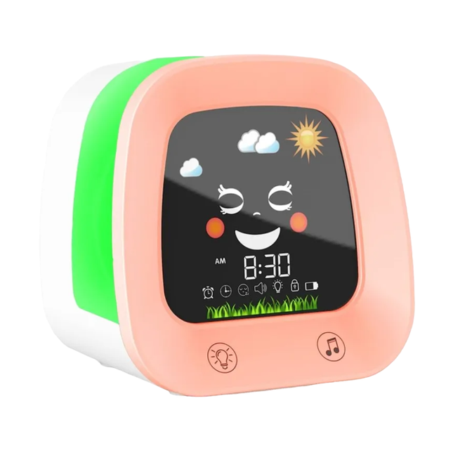 Trener snu dla dziewczynki z budzikiem