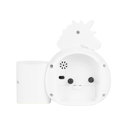 Dziecięcy budzik jednorożec z przybornikiem