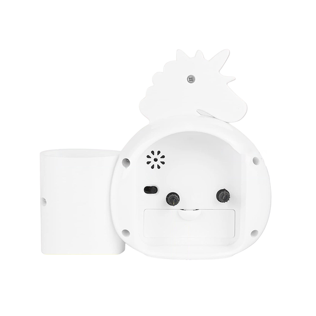 Dziecięcy budzik jednorożec z przybornikiem