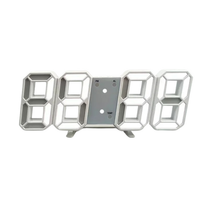 Cyfrowy zegar ścienny 3D z budzikiem
