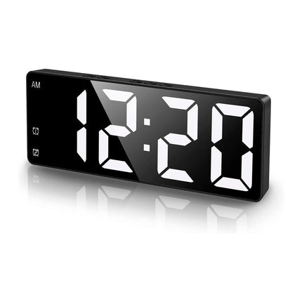 Lustrzany budzik LED na baterie