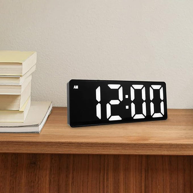 Lustrzany budzik LED na baterie