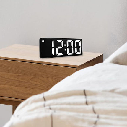 Lustrzany budzik LED na baterie